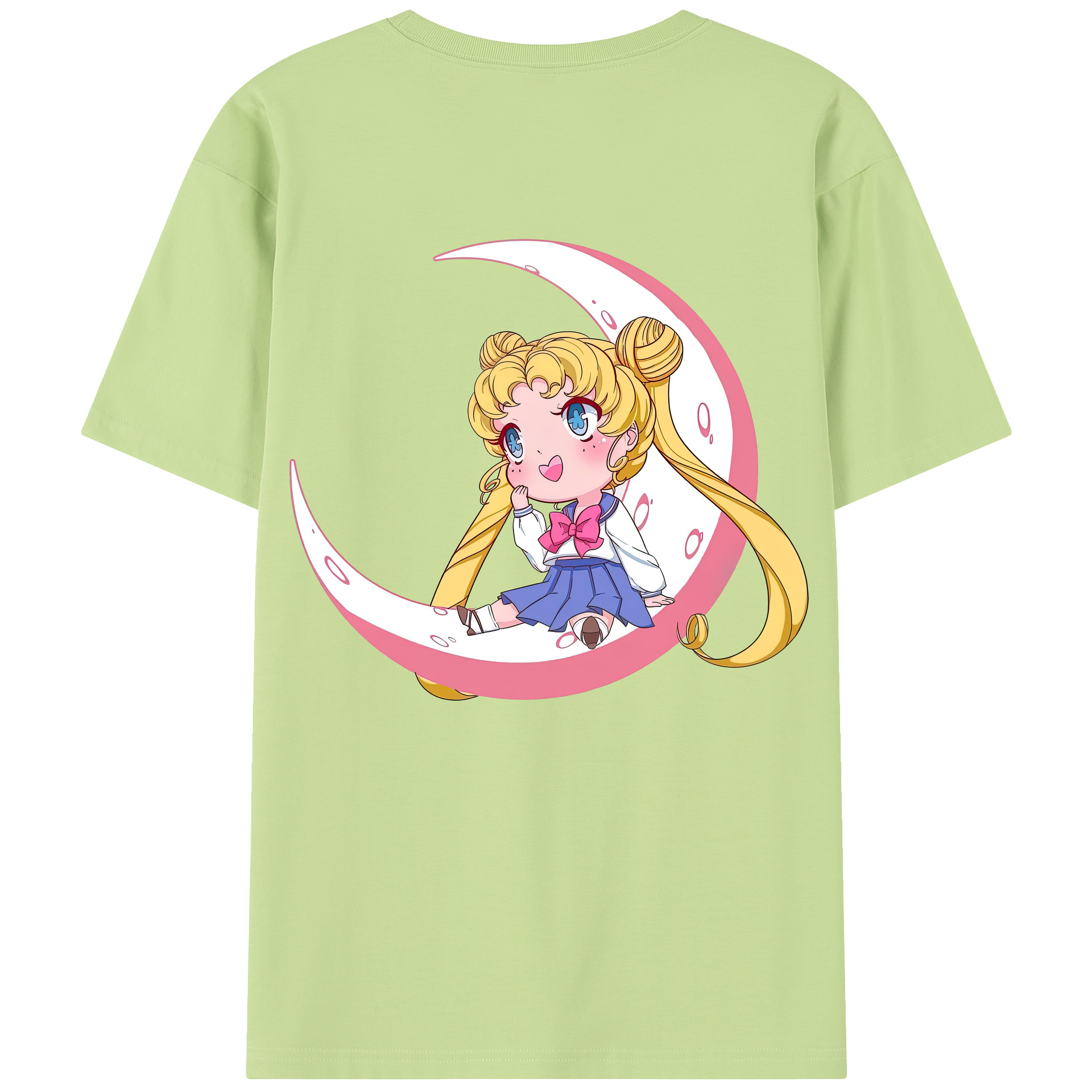 （画像用） 美少女戦士セーラームーン 愛野 美奈子 あいの みなこ Sailor Moon Aino Minako 綿100％半袖Tシャツ（背面プリント）